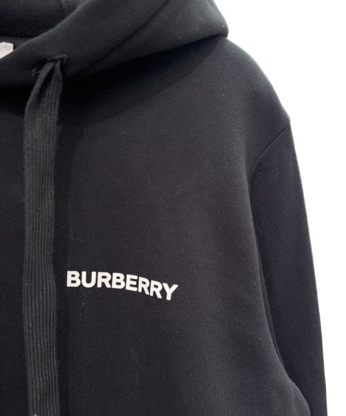 BURBERRY（バーバリー）BURBERRY (バーバリー) EKD PRINT COTTON BLEND HOODIE  ブラック サイズ:XXSの古着・服飾アイテム