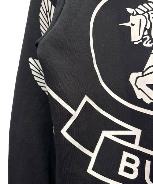 BURBERRY（バーバリー）BURBERRY (バーバリー) EKD PRINT COTTON BLEND HOODIE  ブラック サイズ:XXSの古着・服飾アイテム