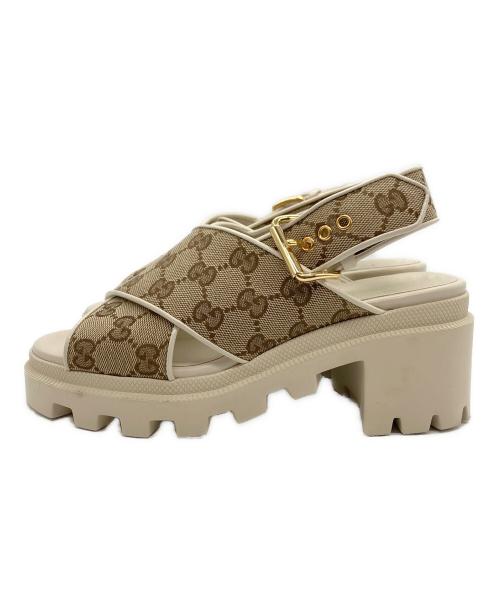 GUCCI（グッチ）GUCCI (グッチ) ラグソールサンダル ベージュ サイズ:36の古着・服飾アイテム