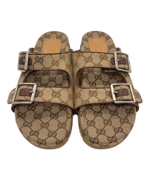 GUCCI（グッチ）GUCCI (グッチ) GGスライドサンダル ベージュ サイズ:8の古着・服飾アイテム
