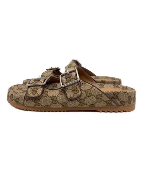 GUCCI（グッチ）GUCCI (グッチ) GGスライドサンダル ベージュ サイズ:8の古着・服飾アイテム