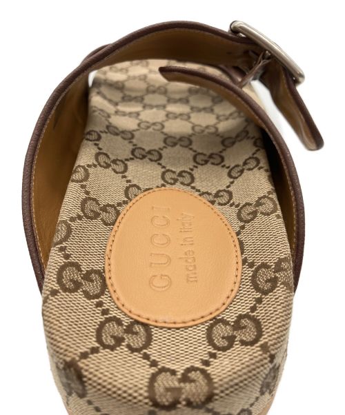 GUCCI（グッチ）GUCCI (グッチ) GGスライドサンダル ベージュ サイズ:8の古着・服飾アイテム