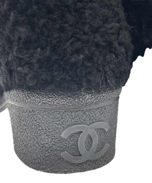 CHANEL（シャネル）CHANEL (シャネル) ムートン切替ブーツ ブラック サイズ:36の古着・服飾アイテム