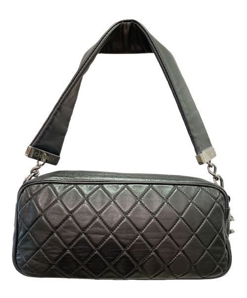 CHANEL（シャネル）CHANEL (シャネル) ワンショルダーバッグ ブラック×シルバー金具の古着・服飾アイテム