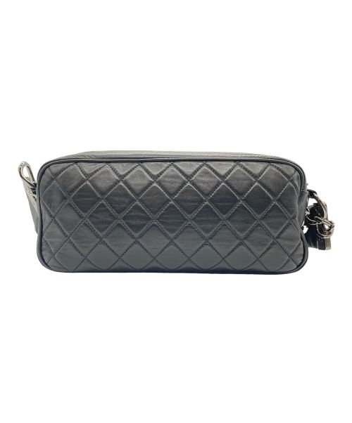 CHANEL（シャネル）CHANEL (シャネル) ワンショルダーバッグ ブラック×シルバー金具の古着・服飾アイテム