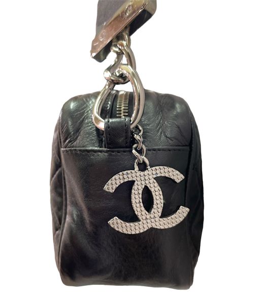 CHANEL（シャネル）CHANEL (シャネル) ワンショルダーバッグ ブラック×シルバー金具の古着・服飾アイテム