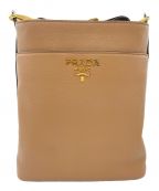 PRADAプラダ）の古着「レザーショルダーバッグ」｜キャメル