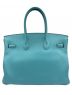 HERMES (エルメス) バーキン35 スカイブルー×シルバー金具 サイズ:35：1380000円
