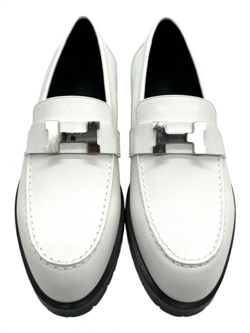 HERMES（エルメス）HERMES (エルメス) モカシン フォーブル ホワイト サイズ:36の古着・服飾アイテム