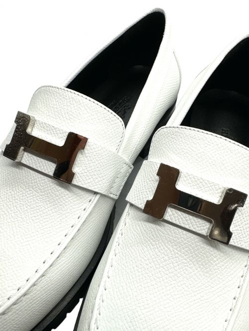 HERMES（エルメス）HERMES (エルメス) モカシン フォーブル ホワイト サイズ:36の古着・服飾アイテム