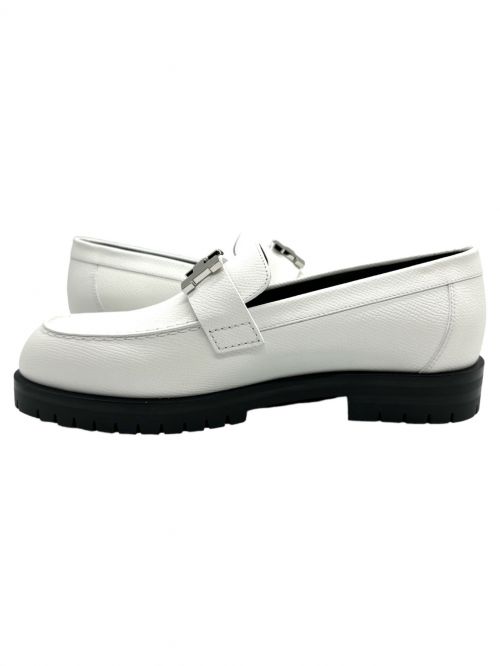 HERMES（エルメス）HERMES (エルメス) モカシン フォーブル ホワイト サイズ:36の古着・服飾アイテム