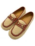 GUCCIグッチ）の古着「ホースビットモカシン」｜ベージュ×ブラウン