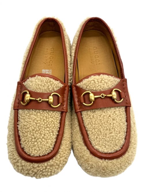 GUCCI（グッチ）GUCCI (グッチ) ホースビットモカシン ベージュ×ブラウン サイズ:8の古着・服飾アイテム