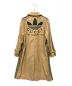 GUCCI (グッチ) adidas Originals (アディダスオリジナル) ベルト付き ダブルブレスト コート ベージュ×グリーン サイズ:46：250000円