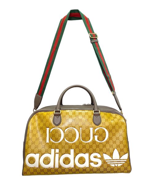 GUCCI（グッチ）GUCCI (グッチ) adidas Originals (アディダスオリジナル) Large Duffle Bag ベージュ×ブラウン サイズ:-の古着・服飾アイテム