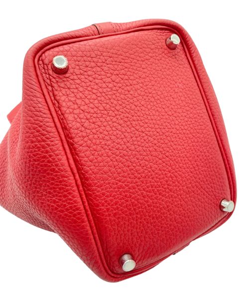 HERMES（エルメス）HERMES (エルメス) ピコタンロック PM/シルバー金具/トリヨンクレマンス/レッド/□P刻印 レッド サイズ:PMの古着・服飾アイテム