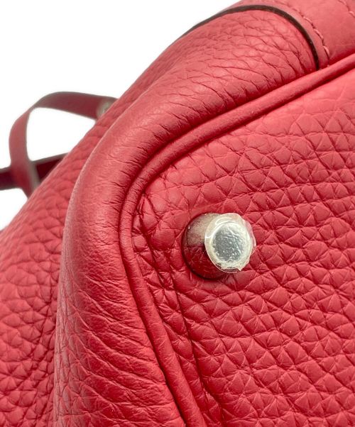 HERMES（エルメス）HERMES (エルメス) ピコタンロック PM/シルバー金具/トリヨンクレマンス/レッド/□P刻印 レッド サイズ:PMの古着・服飾アイテム