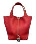 HERMES（エルメス）の古着「ピコタンロック PM/シルバー金具/トリヨンクレマンス/レッド/□P刻印」｜レッド