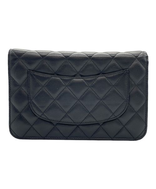 CHANEL（シャネル）CHANEL (シャネル) マトラッセショルダーウォレット ブラックの古着・服飾アイテム