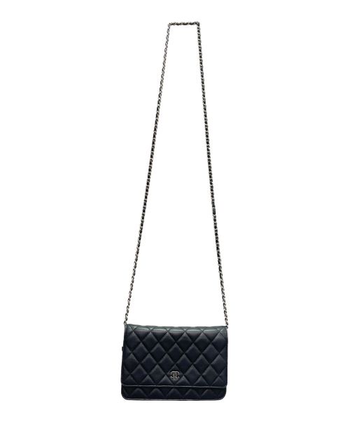 CHANEL（シャネル）CHANEL (シャネル) ショルダーチェーンウォレット ブラックの古着・服飾アイテム