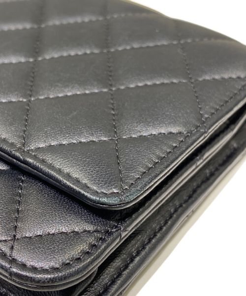 CHANEL（シャネル）CHANEL (シャネル) ショルダーチェーンウォレット ブラックの古着・服飾アイテム