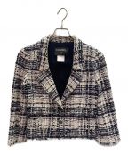 CHANELシャネル）の古着「ツイードジャケット」｜ホワイト×ネイビー