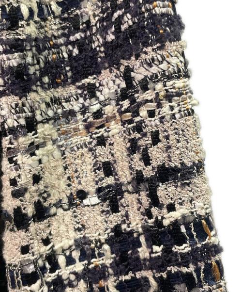 CHANEL（シャネル）CHANEL (シャネル) ツイードジャケット ホワイト×ネイビー サイズ:36の古着・服飾アイテム