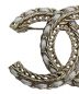 中古・古着 CHANEL (シャネル) ココマークブローチ ホワイト×シャンパンゴールド：100000円