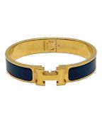 HERMESエルメス）の古着「クリックHブレスレット」｜ブルー×ゴールド