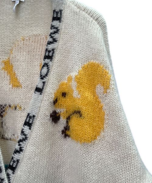 LOEWE（ロエベ）LOEWE (ロエベ) モヘヤ混ニットカーディガン アイボリー サイズ:Sの古着・服飾アイテム