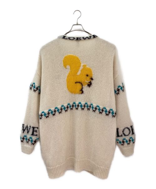 LOEWE（ロエベ）LOEWE (ロエベ) モヘヤ混ニットカーディガン アイボリー サイズ:Sの古着・服飾アイテム