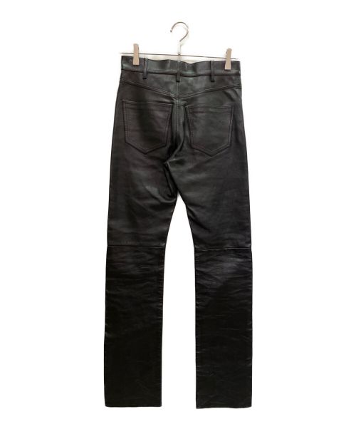 CELINE（セリーヌ）CELINE (セリーヌ) ラムレザーパンツ ブラック サイズ:44の古着・服飾アイテム