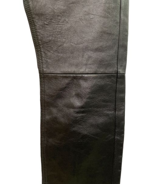 CELINE（セリーヌ）CELINE (セリーヌ) ラムレザーパンツ ブラック サイズ:44の古着・服飾アイテム