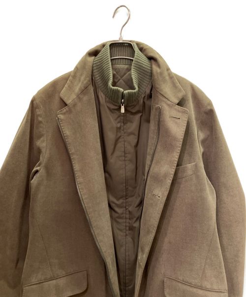 LORO PIANA（ロロピアーナ）LORO PIANA (ロロピアーナ) ライナー付レイヤードコート ブラウン サイズ:52の古着・服飾アイテム