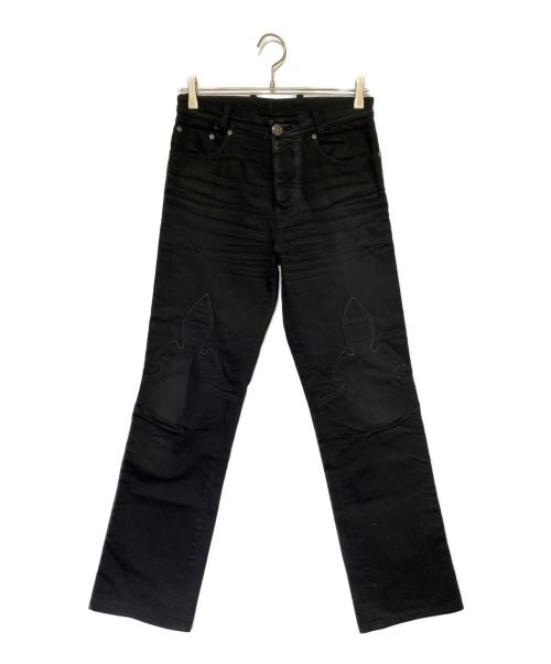 CHROME HEARTS（クロムハーツ）CHROME HEARTS (クロムハーツ) FLEURKNEE DNM PANTS ブラック サイズ:29の古着・服飾アイテム