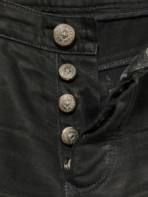 CHROME HEARTS（クロムハーツ）CHROME HEARTS (クロムハーツ) FLEURKNEE DNM PANTS ブラック サイズ:29の古着・服飾アイテム
