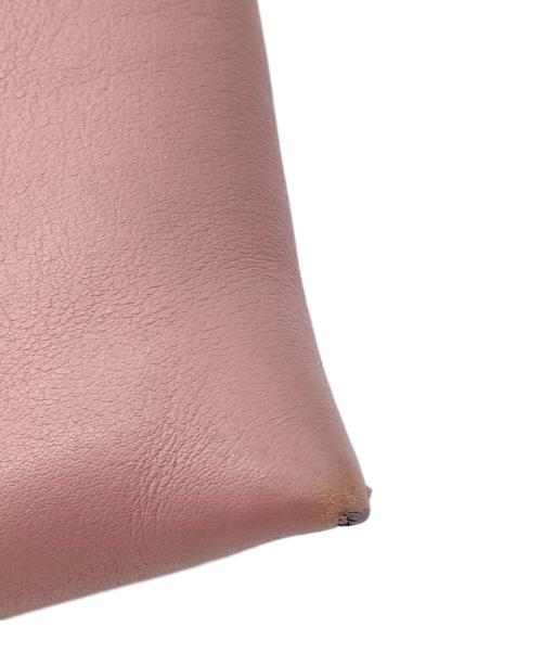 JIMMY CHOO（ジミーチュウ）JIMMY CHOO (ジミーチュウ) レザーショルダーバッグ ピンク×ゴールドの古着・服飾アイテム