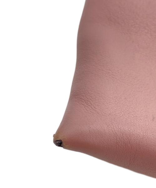 JIMMY CHOO（ジミーチュウ）JIMMY CHOO (ジミーチュウ) レザーショルダーバッグ ピンク×ゴールドの古着・服飾アイテム