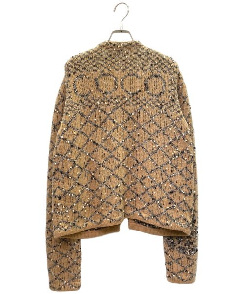 CHANEL（シャネル）CHANEL (シャネル) ニットカーディガン ベージュ×グレー サイズ:38の古着・服飾アイテム