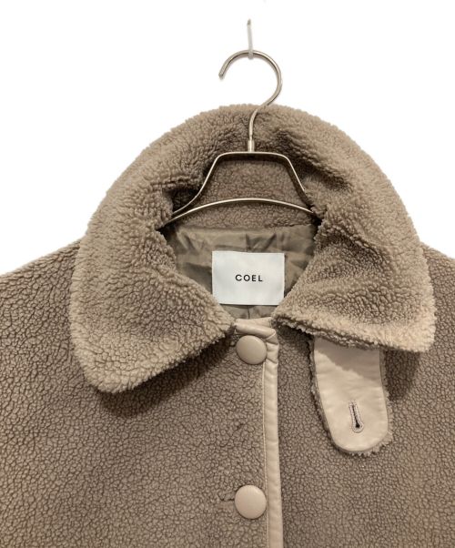 COEL（コエル）COEL (コエル) ボアコクーンコート ライトグレー サイズ:FREEの古着・服飾アイテム