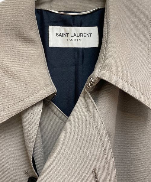 Saint Laurent Paris（サンローランパリ）Saint Laurent Paris (サンローランパリ) サイドスリットトレンチコート/14AW/エディ期/Archive ベージュ サイズ:46の古着・服飾アイテム