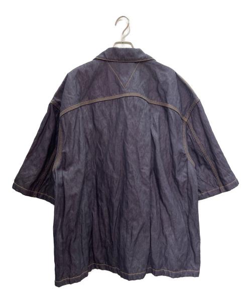 BOTTEGA VENETA（ボッテガベネタ）BOTTEGA VENETA (ボッテガベネタ) 半袖デニムシャツ インディゴ サイズ:46の古着・服飾アイテム