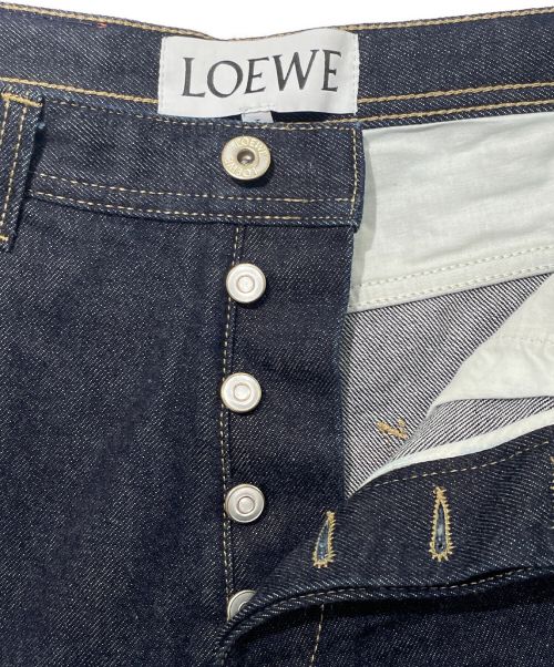 LOEWE（ロエベ）LOEWE (ロエベ) ボタンフライインディゴデニムパンツ インディゴ サイズ:50の古着・服飾アイテム