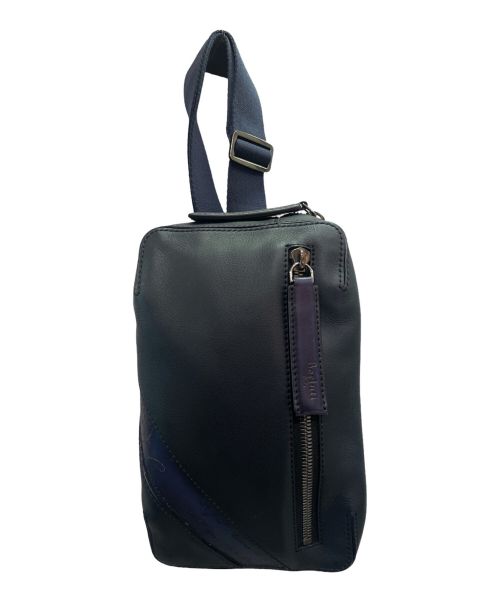 Berluti（ベルルッティ）Berluti (ベルルッティ) カリグラフィ レザー ボディバッグ ネイビー サイズ:-の古着・服飾アイテム