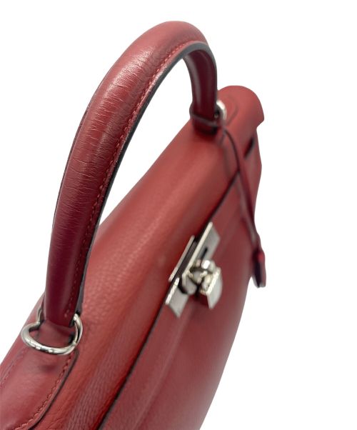 HERMES（エルメス）HERMES (エルメス) ケリー 32 内縫い レッド×シルバー金具 サイズ:32の古着・服飾アイテム