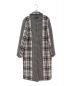 MSGM (エムエスジーエム) チェック柄ダブルブレストコート ホワイト×ブラック サイズ:40：40000円