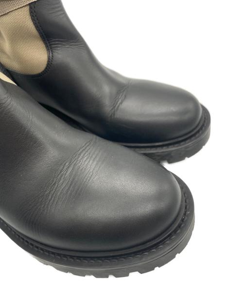 Christian Dior（クリスチャン ディオール）Christian Dior (クリスチャン ディオール) D-MAJORブーツ ブラック×ベージュ サイズ:38 1/2の古着・服飾アイテム