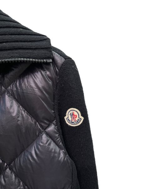 MONCLER（モンクレール）MONCLER (モンクレール) CARDIGAN TRICOT ダウンカーディガン ブラック サイズ:XSの古着・服飾アイテム