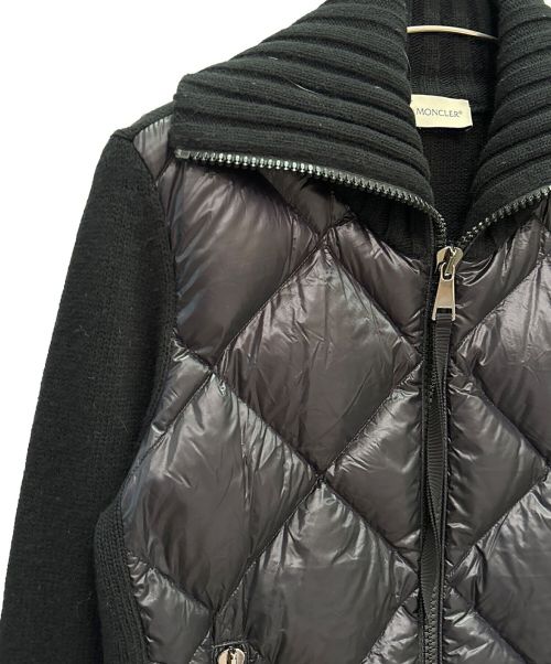 MONCLER（モンクレール）MONCLER (モンクレール) CARDIGAN TRICOT ダウンカーディガン ブラック サイズ:XSの古着・服飾アイテム