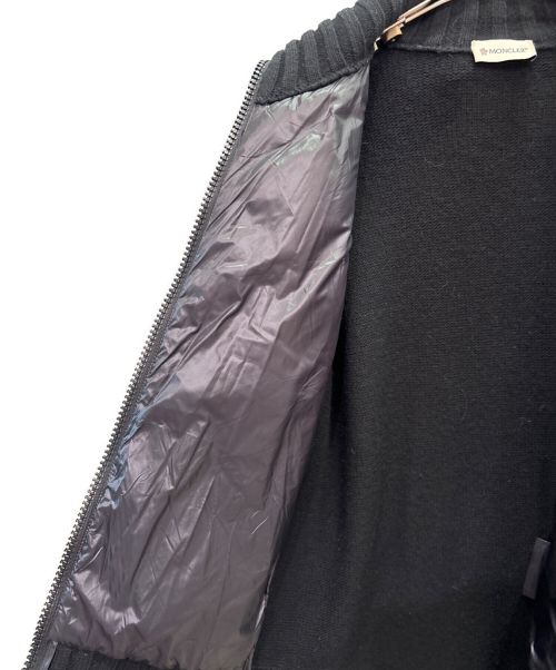 MONCLER（モンクレール）MONCLER (モンクレール) CARDIGAN TRICOT ダウンカーディガン ブラック サイズ:XSの古着・服飾アイテム
